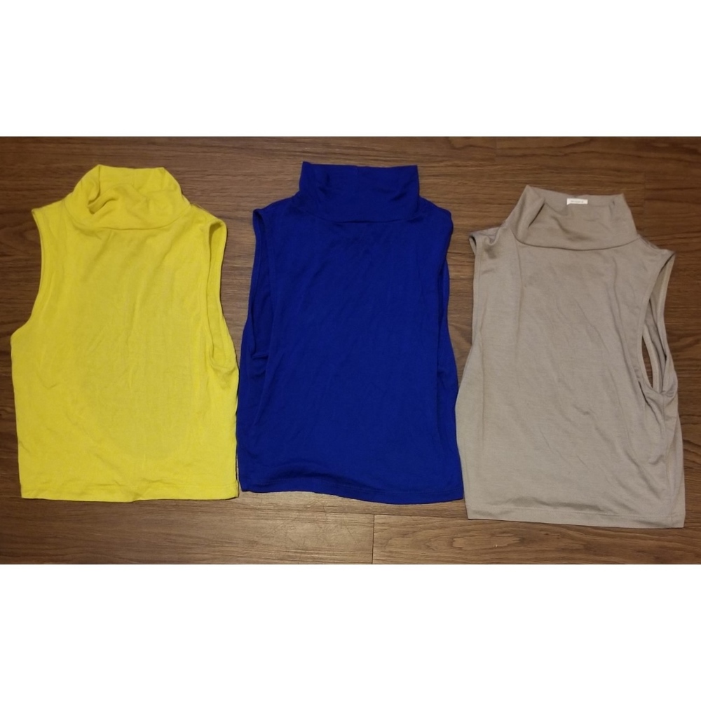 Arden B Lot of 3 Tube Tops Yellow Blue Brown Small